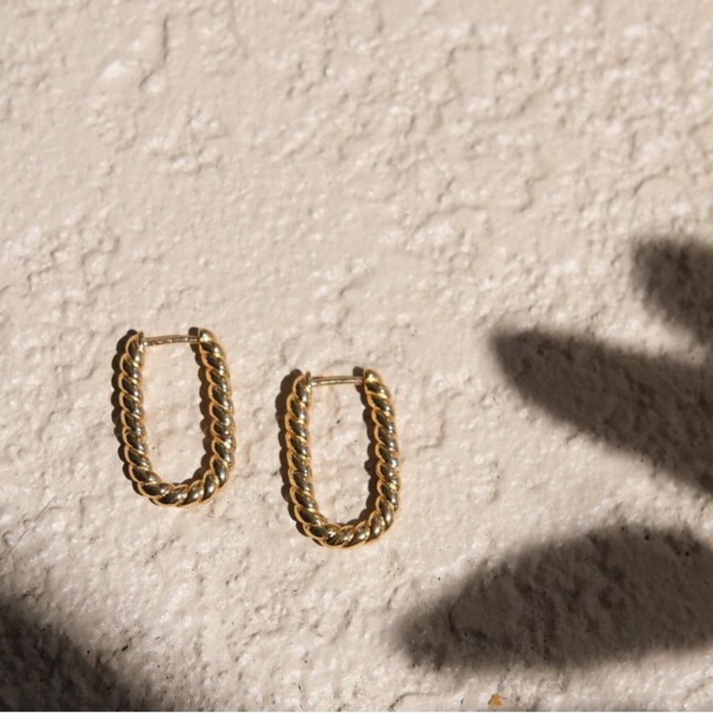 🔥18K Gold Peyton Twist Hoops